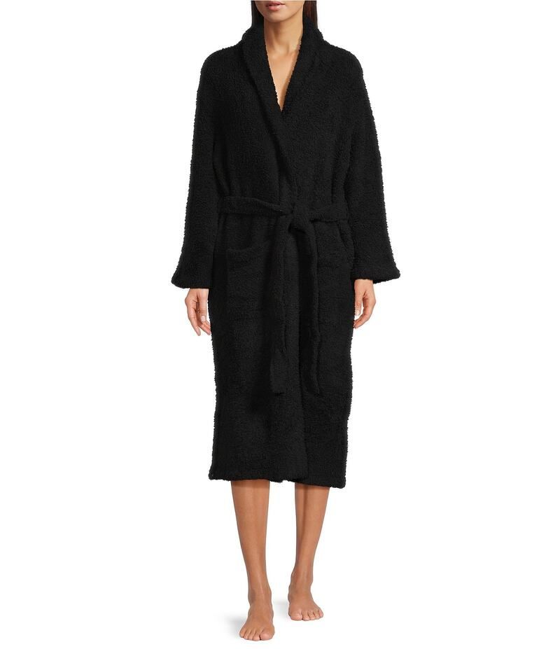 ベアフットドリームス レディース アンダーウェア ナイトウェア Barefoot Dreams Unisex CozyChicR Long Wrap Cozy Robe Black ブラック