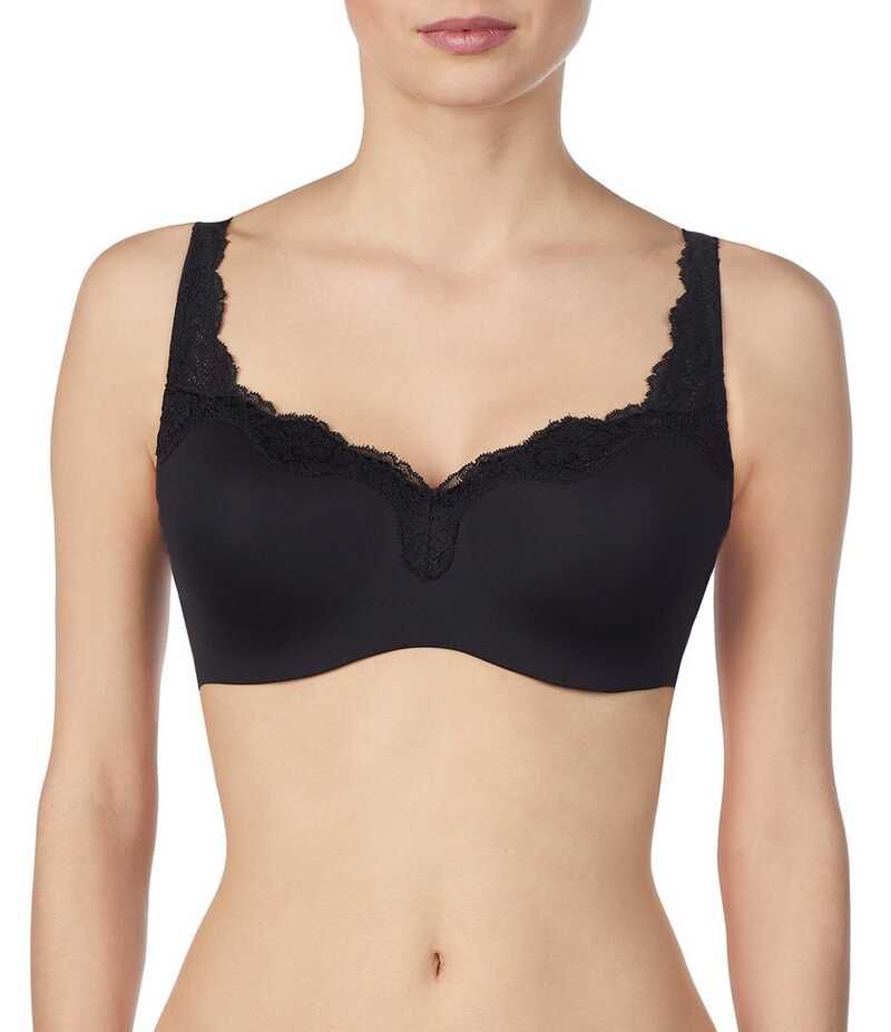 レミステレー レディース アンダーウェア ブラジャー Tシャツ レース Le Mystere Dream Tisha FullBusted Contour Underwire UBack Lace Tshirt Bra Black ブラック