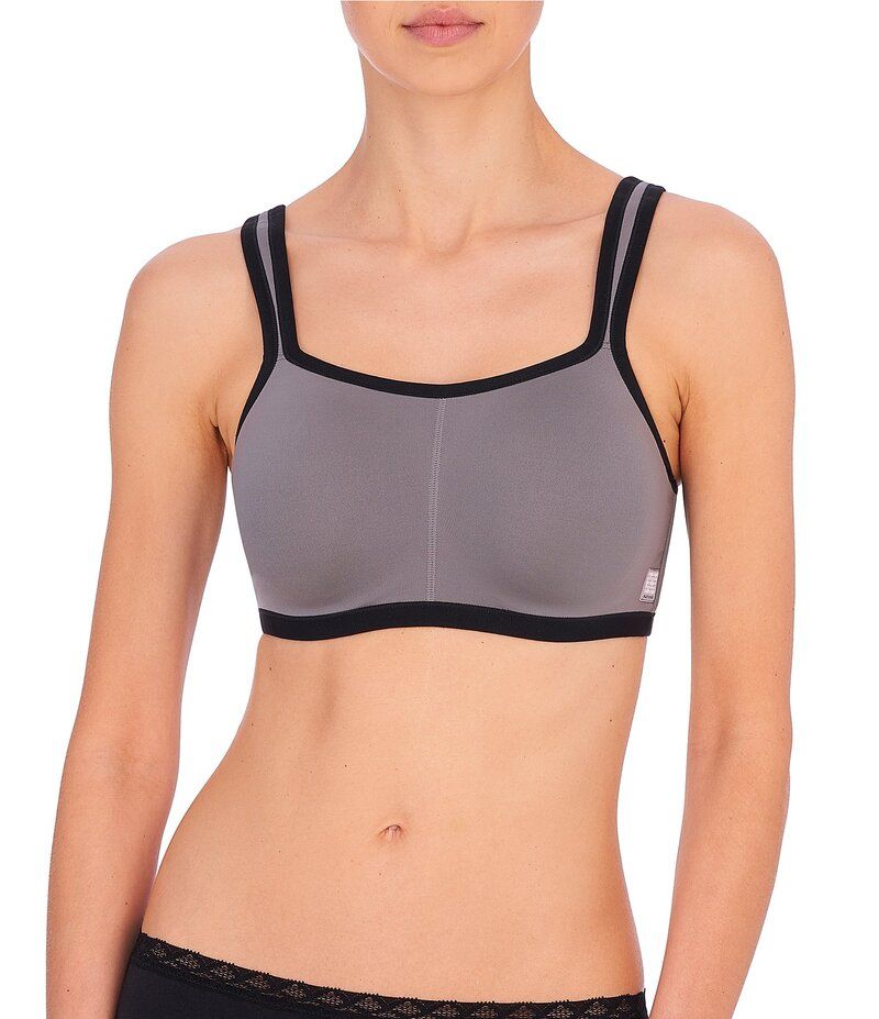 ナトリ レディース アンダーウェア ブラジャー Natori Yogi Seamless Convertible UBack to Racerback FullBusted Contour Underwire Sports Bra GreyBlack ブラック