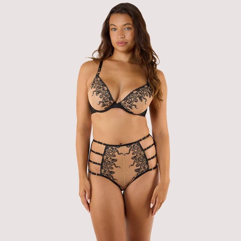 プレイフルプロミス レディース アンダーウェア ブラジャー Playful Promises Octopus Black Embroidery Plunge Bra Black ブラック