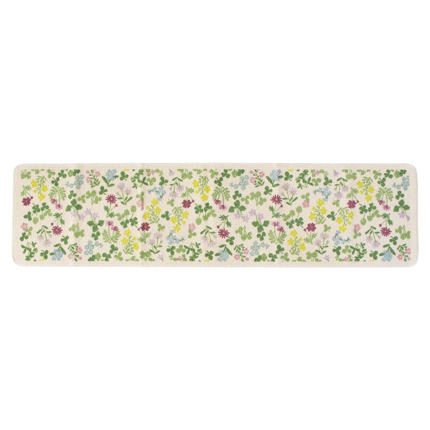 【特価セール】ピンク 約45cm×180cm(日本製) キッチンマット スプリング オカ(OKA)