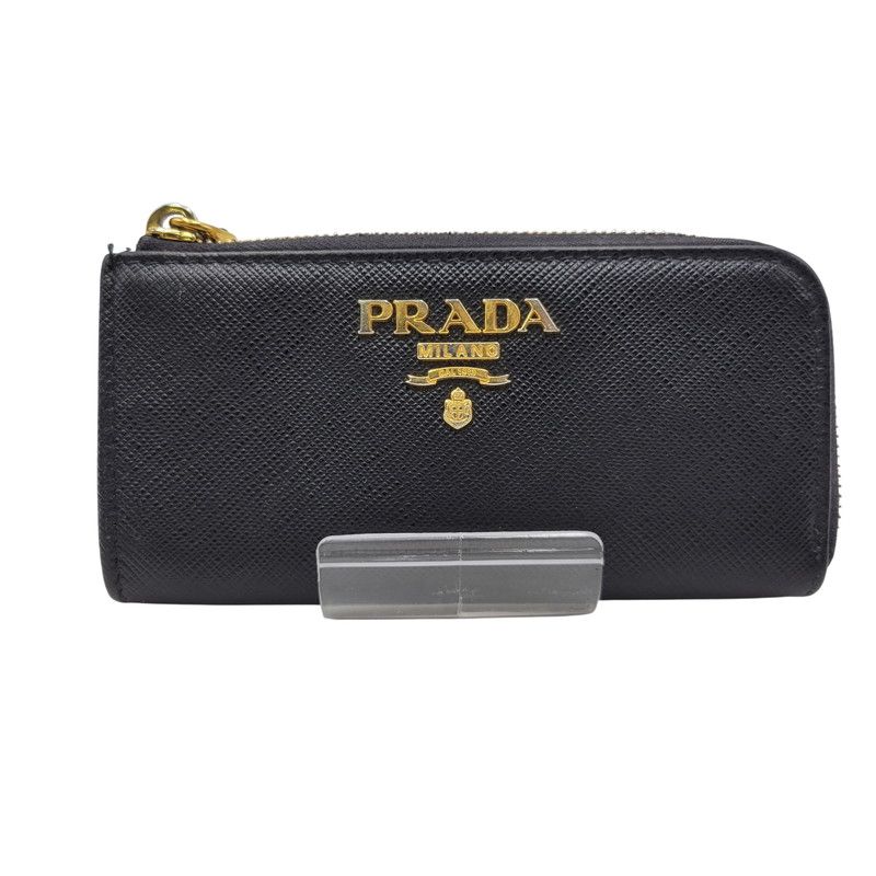 中古品】 PRADA プラダ 1PP026 SAFFIANO KEY RING COIN CASE