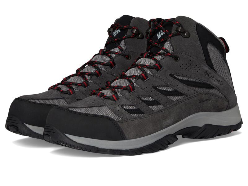 コロンビア メンズ シューズ ブーツ・レインブーツ Columbia Crestwood Mid Waterproof Dark GreyMountain Red グレー