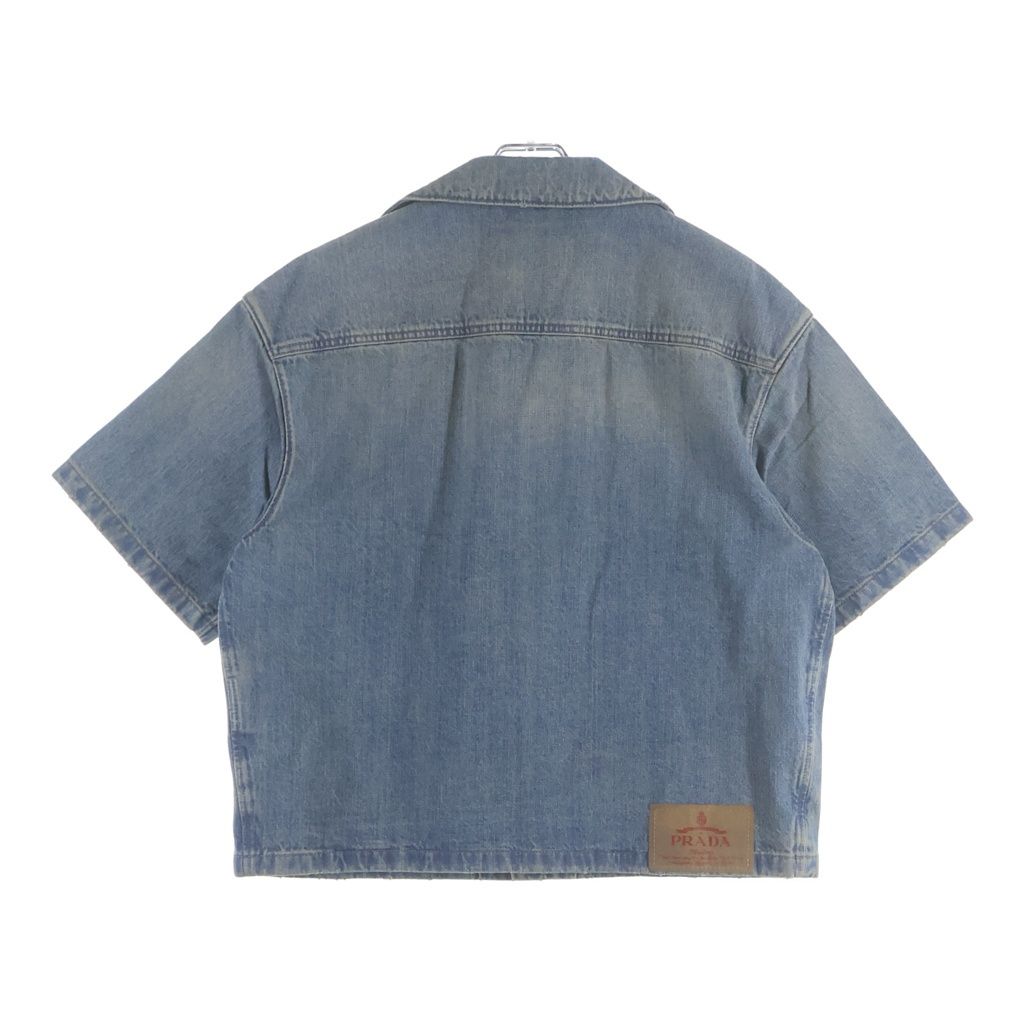 PRADA (プラダ) 23SS DENIM SHIRT 胸ポケット 開襟 デニム半袖シャツ