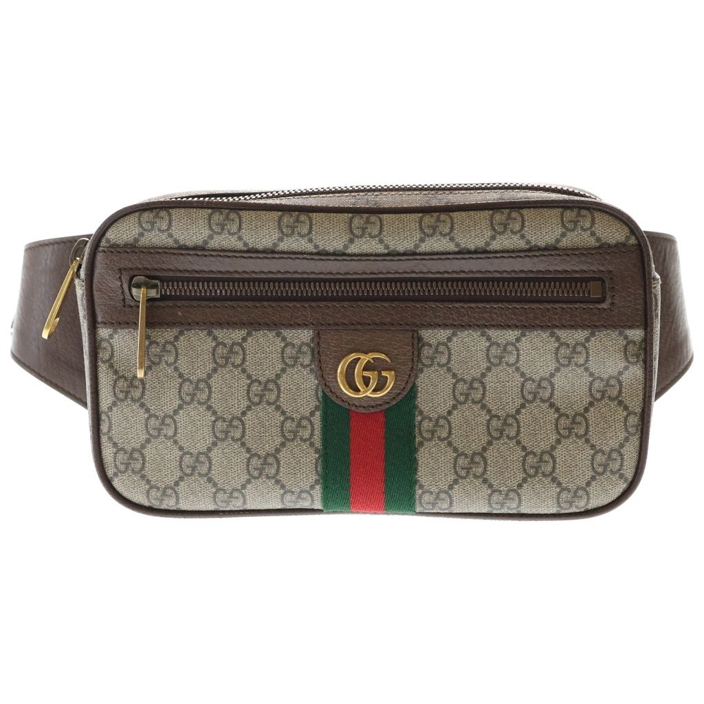 GUCCI (グッチ) オフィディア GGスプリーム シェリーライン ウエストボディバッグ ベージュブラウン 574796