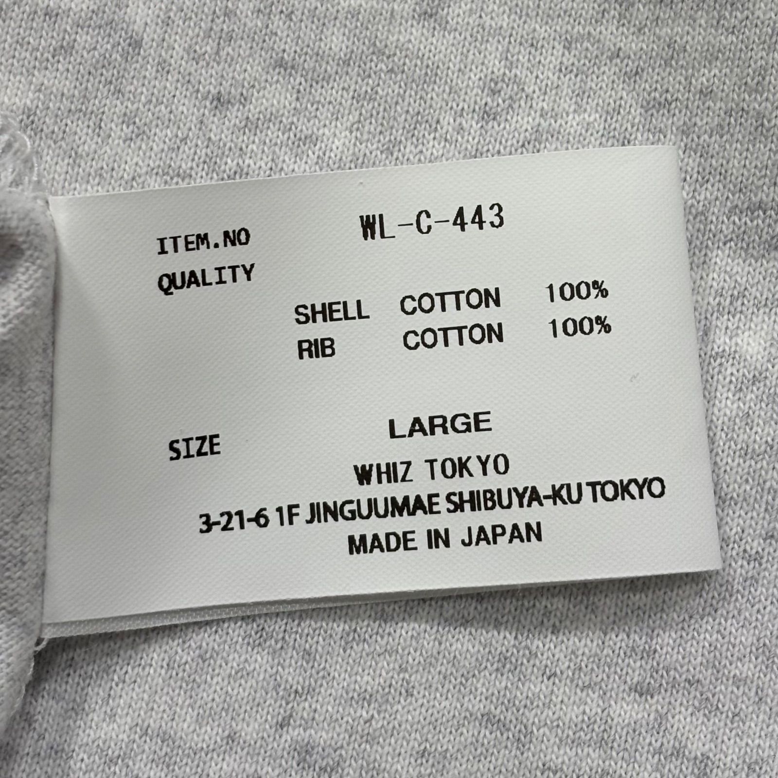 未使用品 WHIZ LIMITED FIRE L/S TEE (WL-C-443) ASH L ウィズ