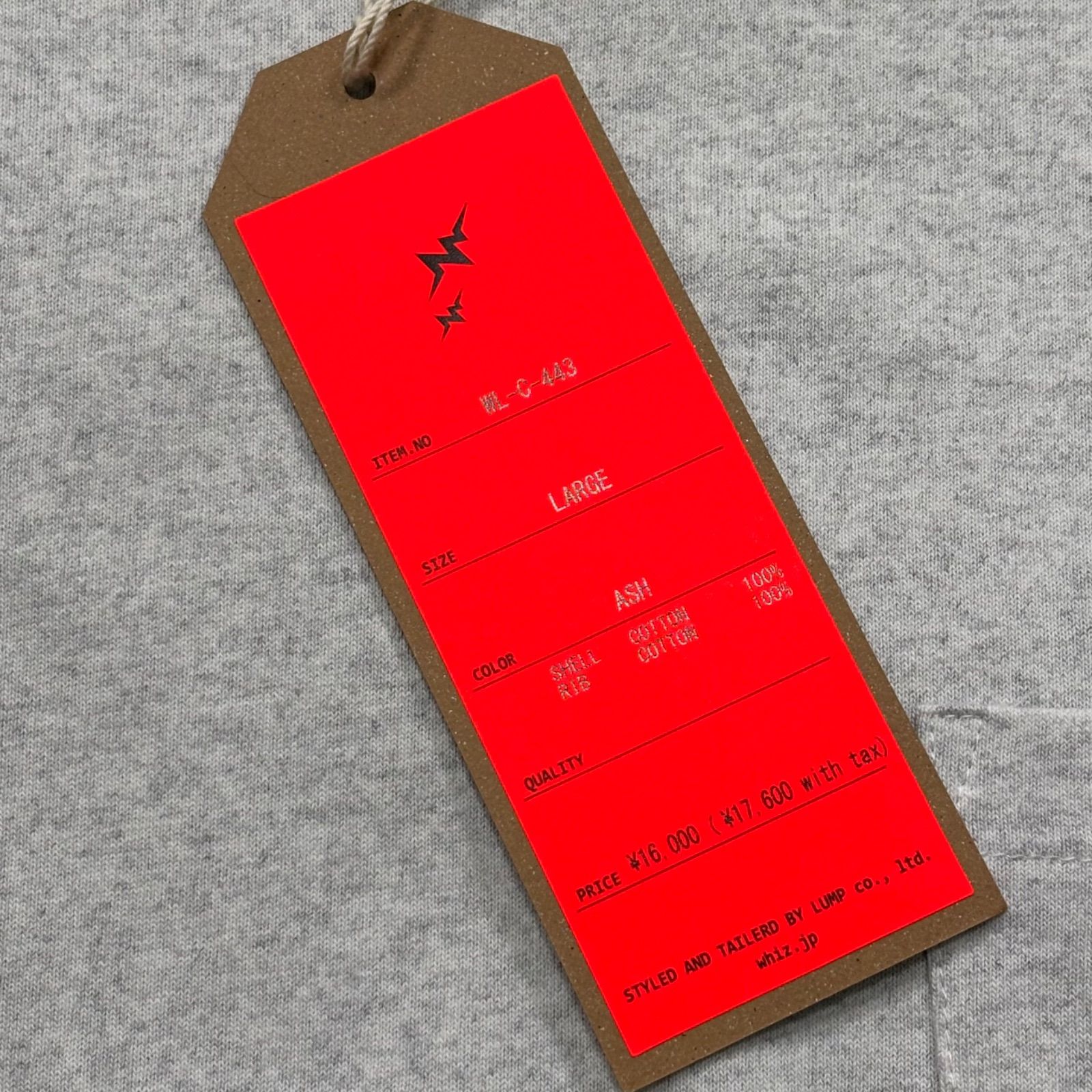 未使用品 WHIZ LIMITED FIRE L/S TEE (WL-C-443) ASH L ウィズ