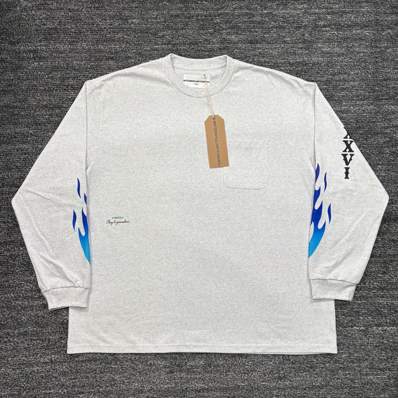 未使用品 WHIZ LIMITED FIRE L/S TEE (WL-C-443) ASH L ウィズ