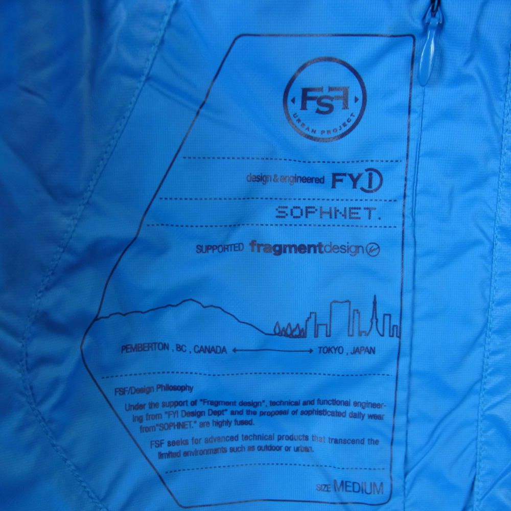 SOPHNET. ソフネット SOPH-112054 FSF ダウン ベスト 日本製 ブルー系