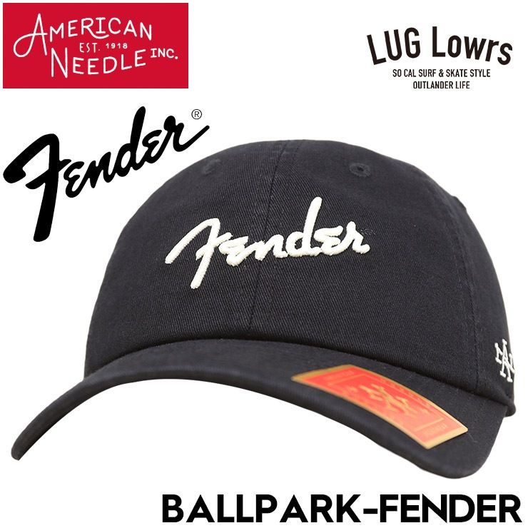 AMERICAN NEEDLE アメリカンニードル キャップ メンズ 帽子 ベースボールキャップ Fender フェンダー コラボ ロゴキャップ Ballpark SMU674A-FEND 日本代理店正規品