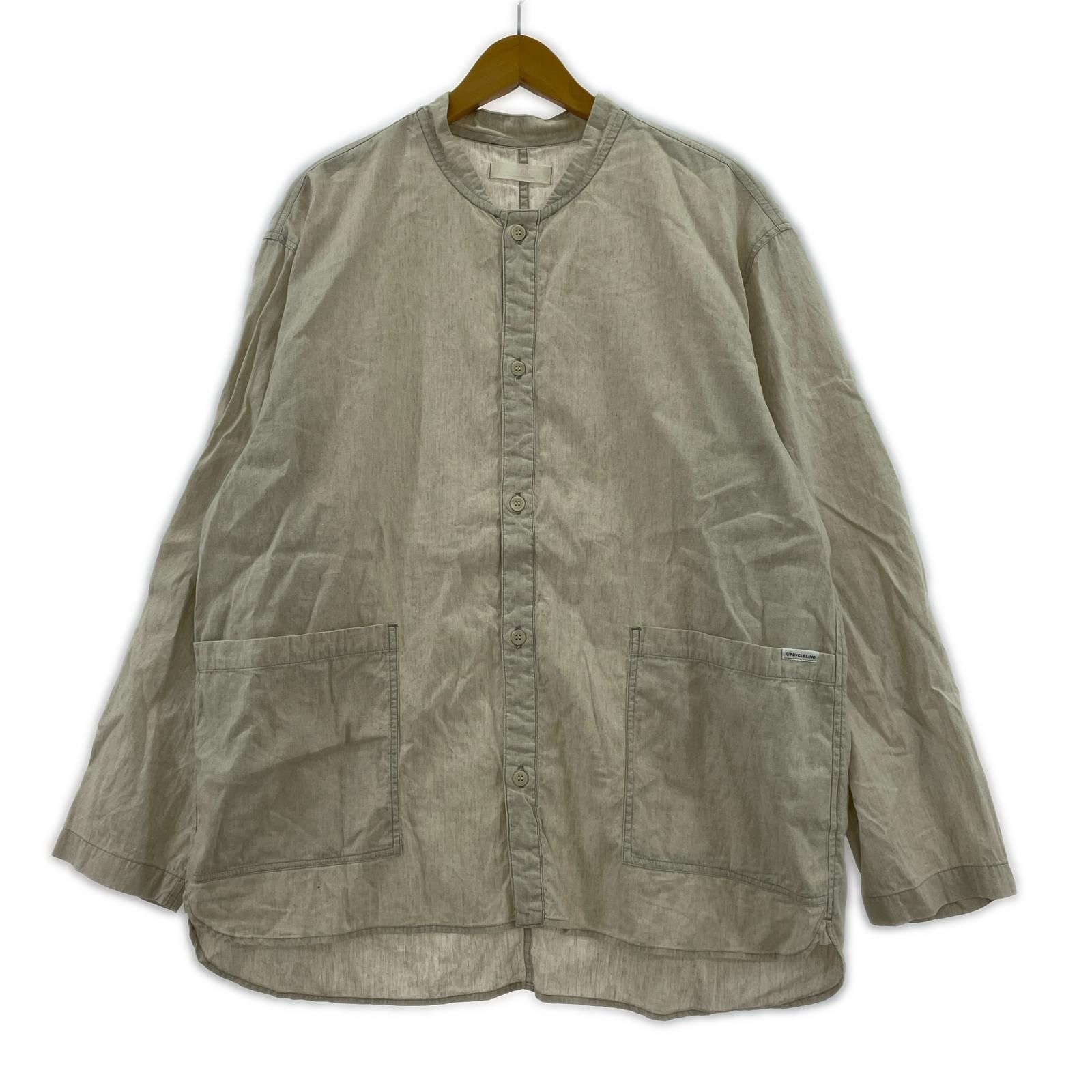 コンフェクト　confect リネンバンドカラー　シャツ　3 nest robe CONFECT リネンバンドカラーシャツ 3 ﾍﾞｰｼﾞｭ - メルカリ
