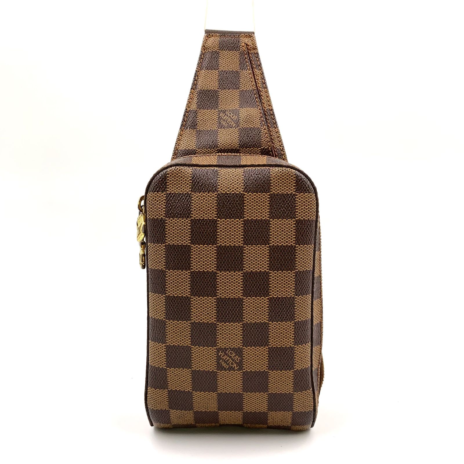 LOUIS VUITTON ジェロニモス ダミエ PVC ブラウン ボディバッグ ゴールド N51994