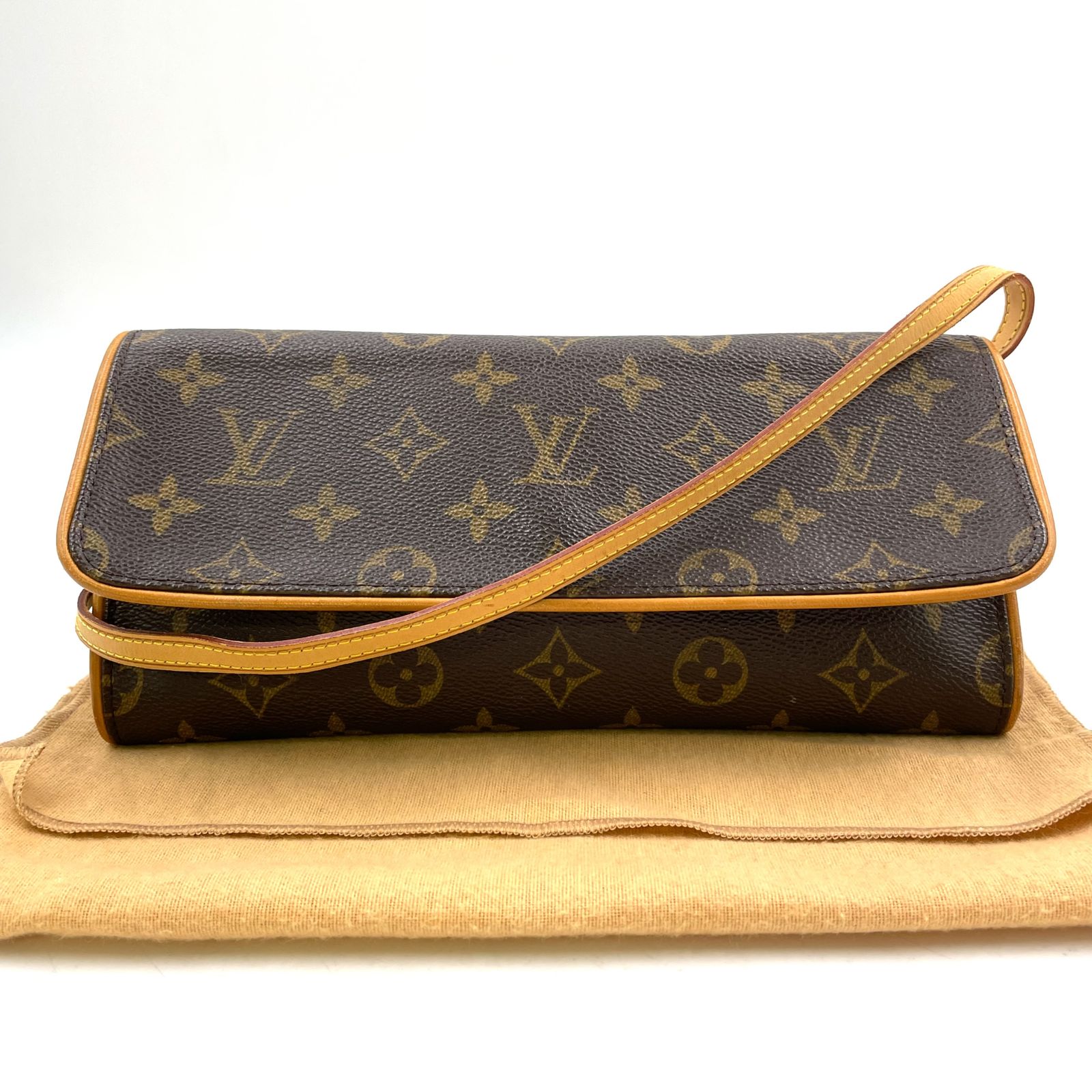 LOUIS VUITTON ポシェットツインGM モノグラム モノグラム レザー×PVC
