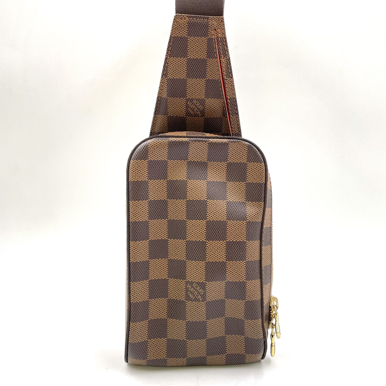 LOUIS VUITTON ジェロニモス ダミエ PVC ブラウン ボディバッグ ゴールド N51994