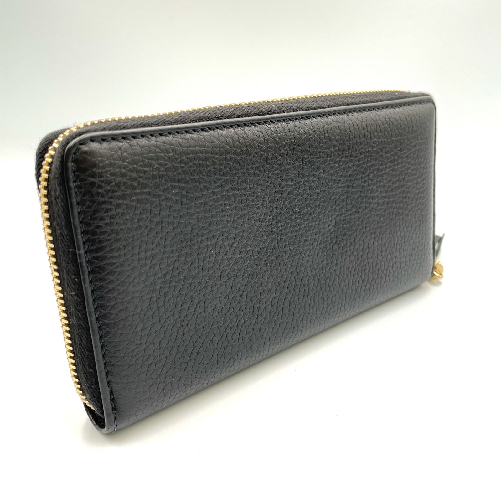 美品 グッチ インターロッキングGG ソーホー ブラック 長財布  598187 GUCCI（グッチ） ラウンドファスナー長財布 598187 ソーホー インター