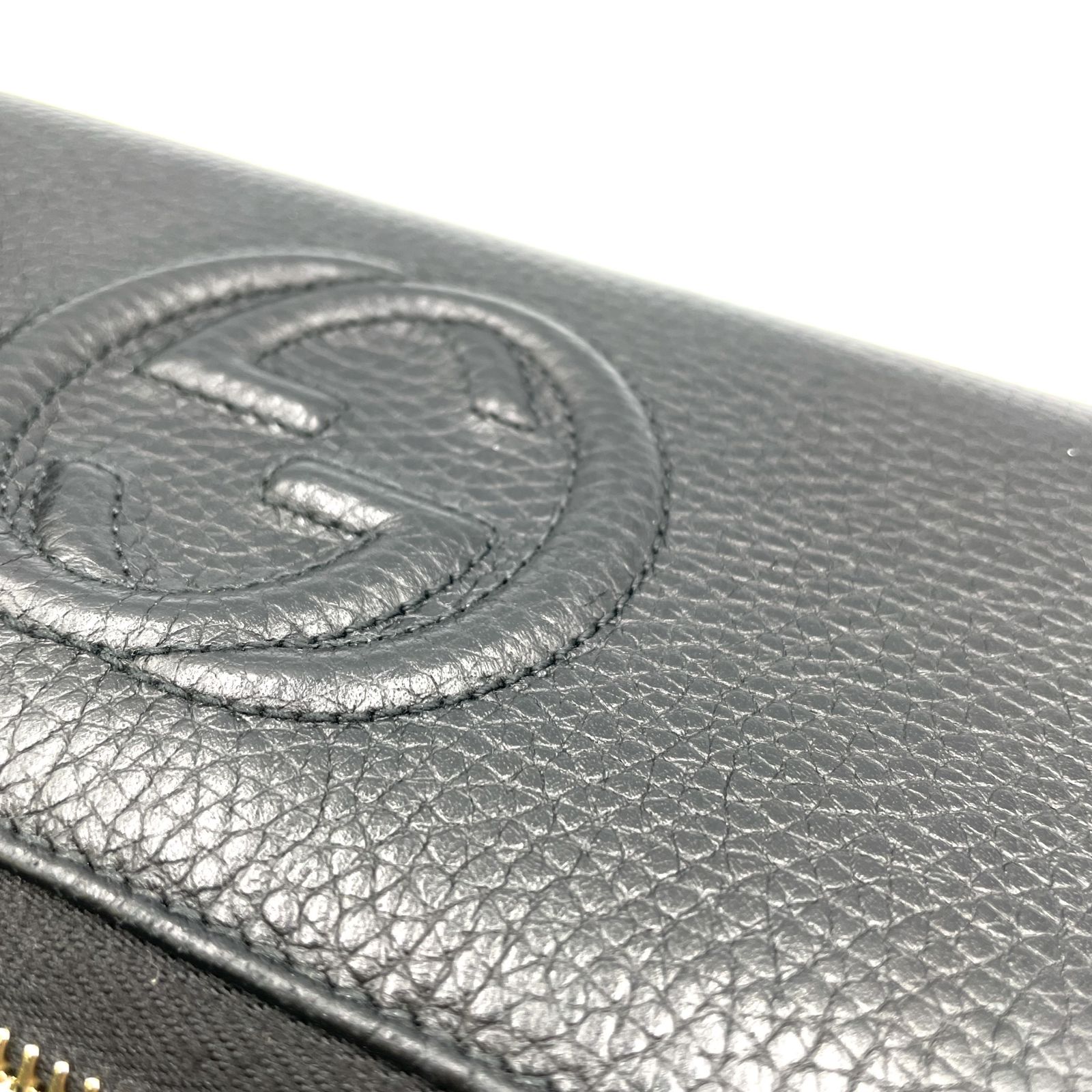 GUCCI グッチ/インターロッキングGソーホー長財布/ブラック/598187/014*/Aランク/69【中古】 GUCCI - 美品 グッチ ソーホー インターロッキングG タッセル ラウンド
