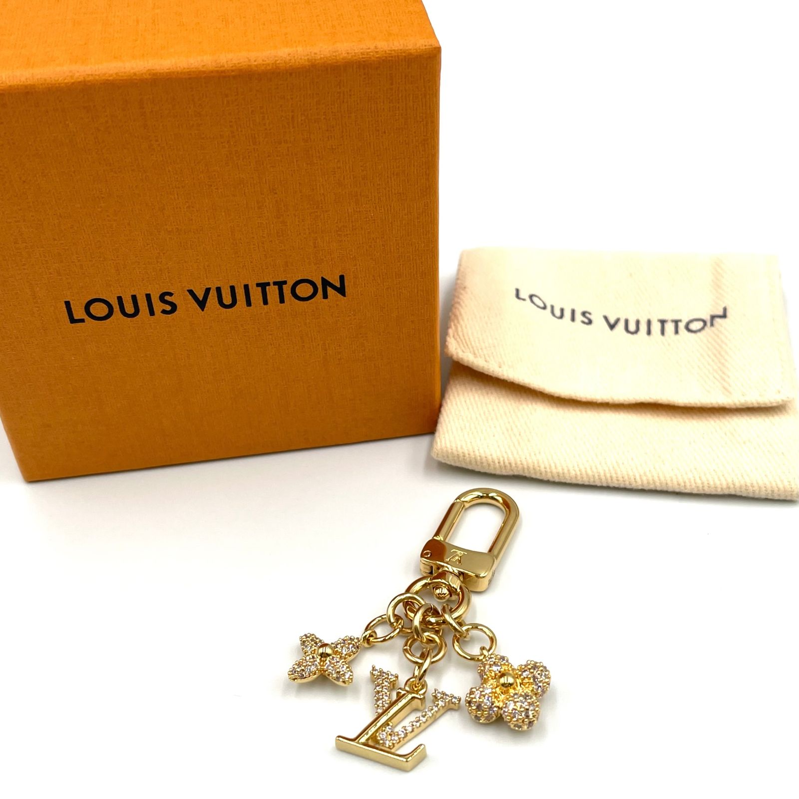 LOUIS VUITTON マイクロ チャームLV アイコニック メタル ゴールド