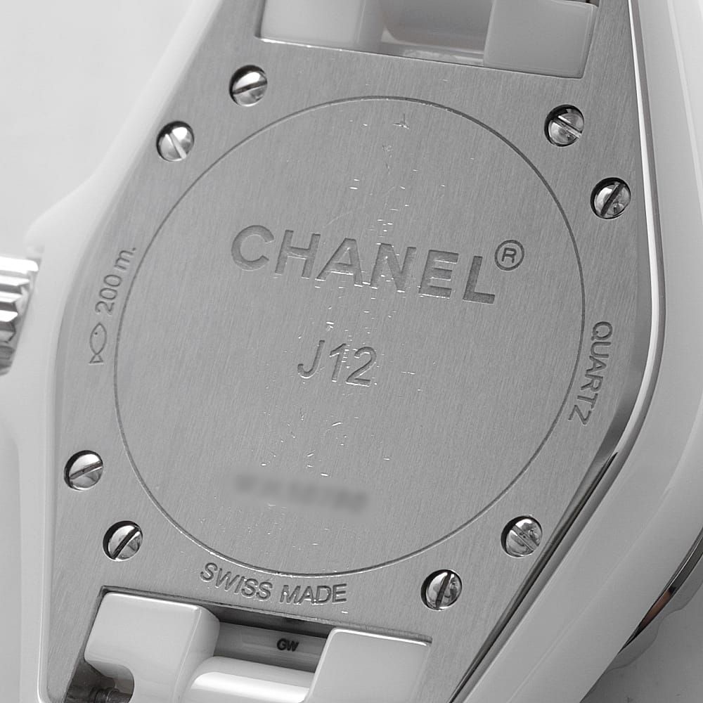 ☆訳あり シャネル J12 白セラミック H1628 レディース 【中古】 シャネル J12 白セラミック 12Pダイヤ H1628 中古 レディース - メルカリ