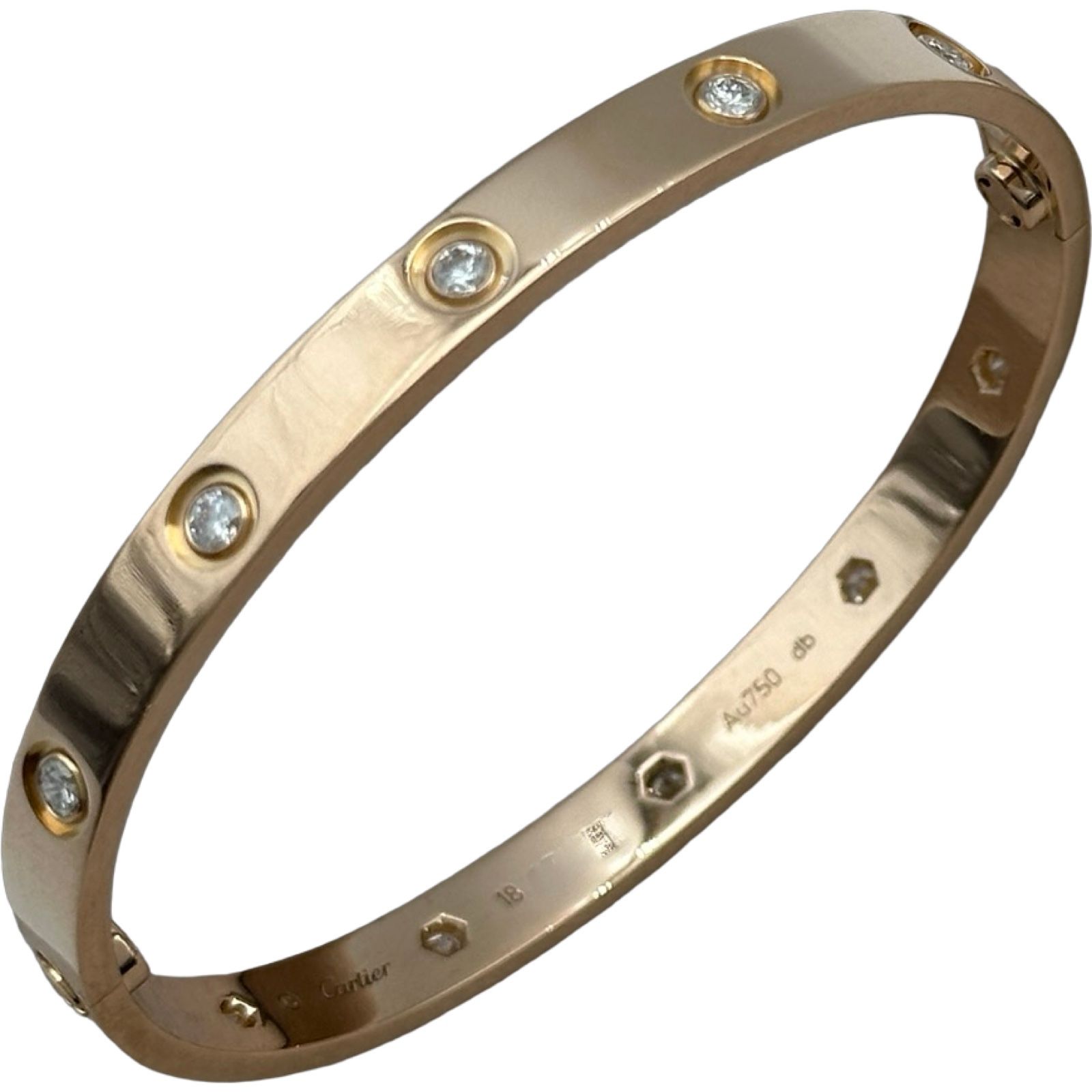カルティエ Cartier ラブブレス10Pフルダイヤ ピンクゴールド Au750/ダイヤモンド ジュエリー