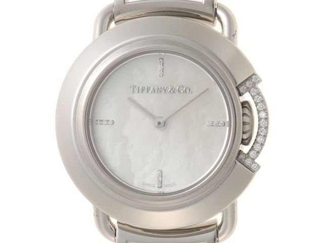 TIFFANY&Co. ティファニー ウォッチ Tウォッチ 2021年 限定260本 時計 69546196 腕時計
 ステンレススチール SS ホワイトシェル（白蝶貝） レディース【中古】 TIFFANY&Co. ティファニー ウォッチ Tウォッチ 2021年 限定260本