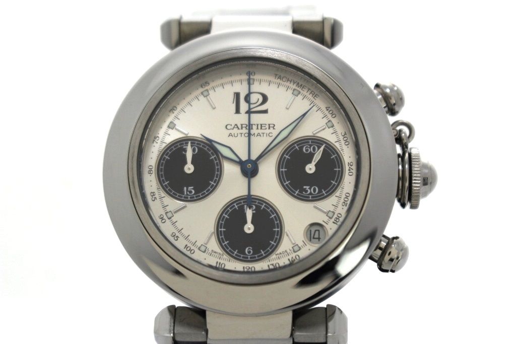 CARTIER カルティエ パシャC クロノグラフ W31048M7 腕時計 ステンレススチール シルバー ユニセックス 2148103956690 【200】【中古】