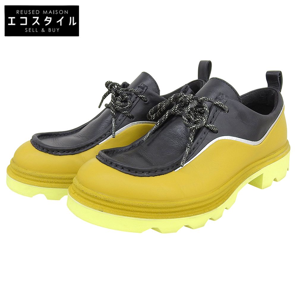 ecco エコー 美品 マスタード Grainer レザーシューズ レディース イエロー系/ブラック 24cm 24