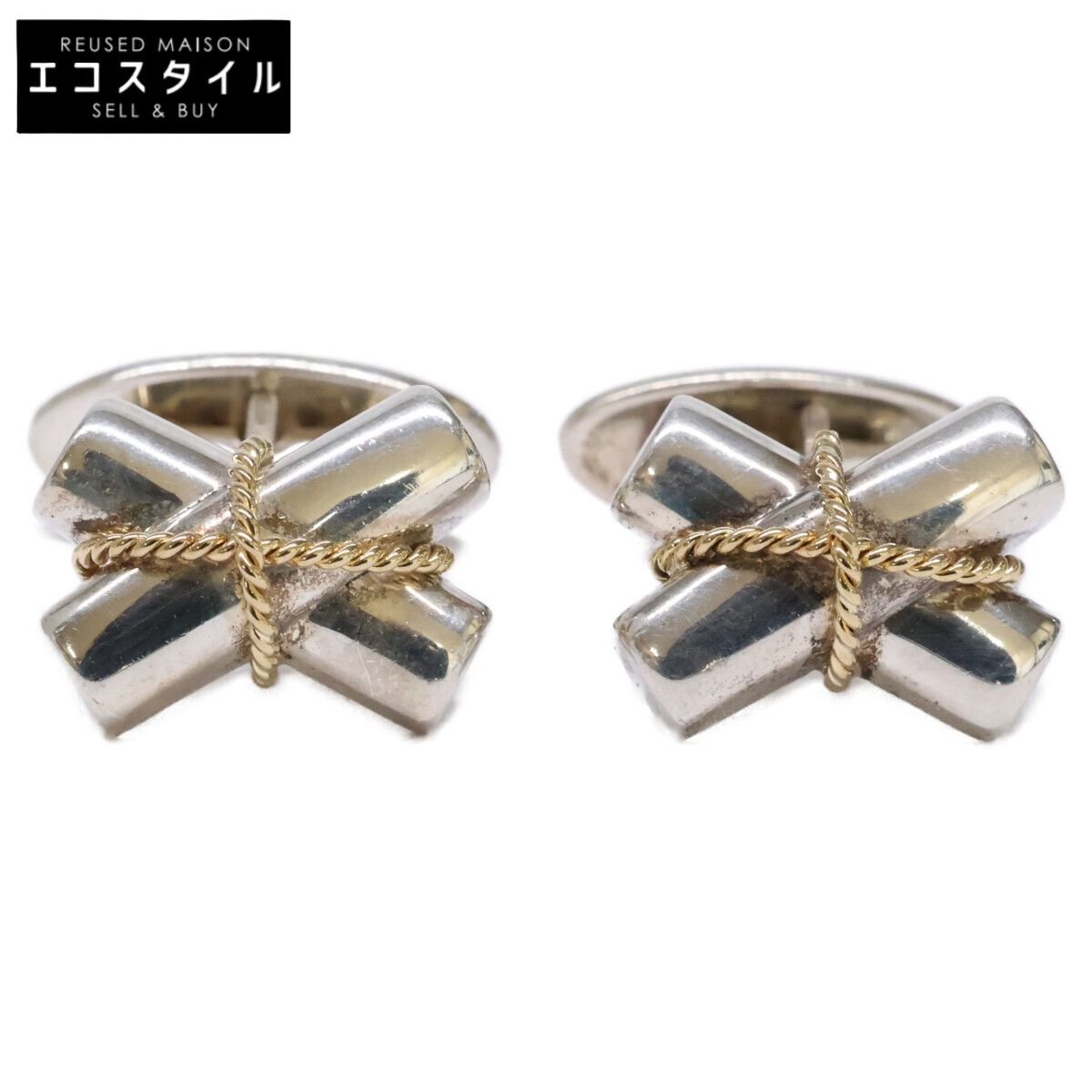 TIFFANY&Co. ティファニー STERLING 18K クロスモチーフ