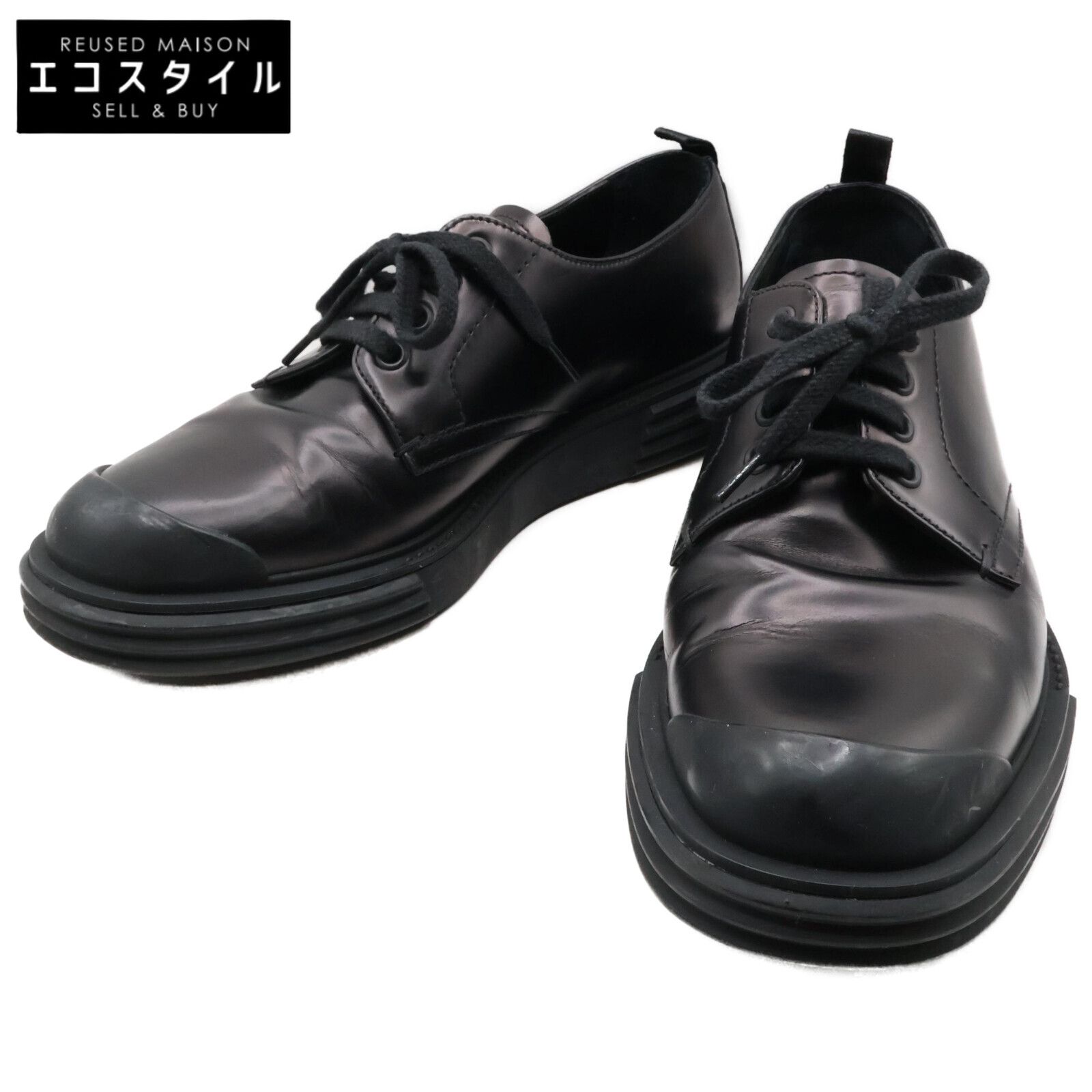 PRADA プラダ 2EE286 レザー レースアップ シューズ 6