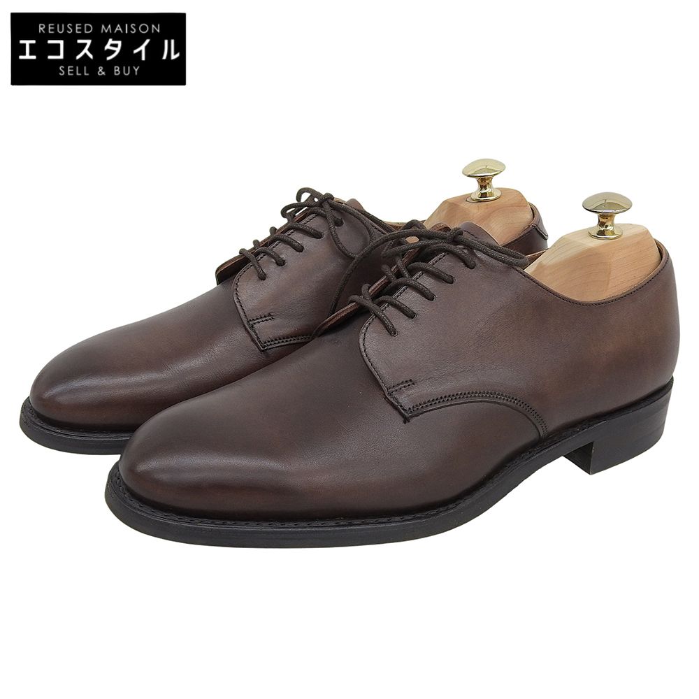 JOSEPH CHEANEY&SONS ジョセフチーニーアンドサンズ 美品 ALDERTON プレーントゥ シューズ メンズ ブラウン 7F 7F