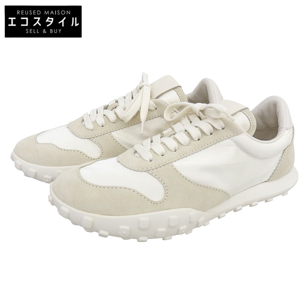 JIL SANDER ジルサンダー 新品同様 LOW TOP MOON ローカットスニーカー ナイロン スエード シューズ レディース ホワイト 39 J16WS0031 39