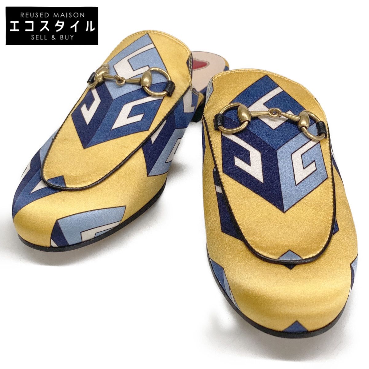 GUCCI グッチ 【新品未使用】432773 プリンスタウン サテン ミュール 35