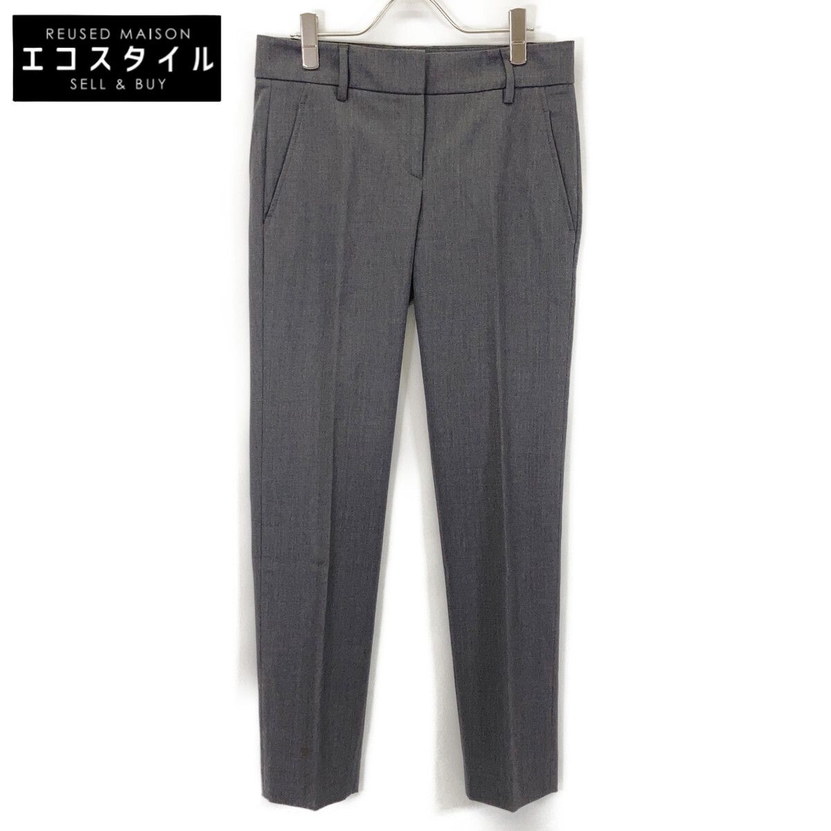 【新品】ブルネロクチネリ　スラックス　ウール100% グレー BRUNELLO CUCINELLI ブルネロクチネリ ｸﾞﾚｰ ｽﾗｯｸｽﾊﾟﾝﾂ 40 - メルカリ