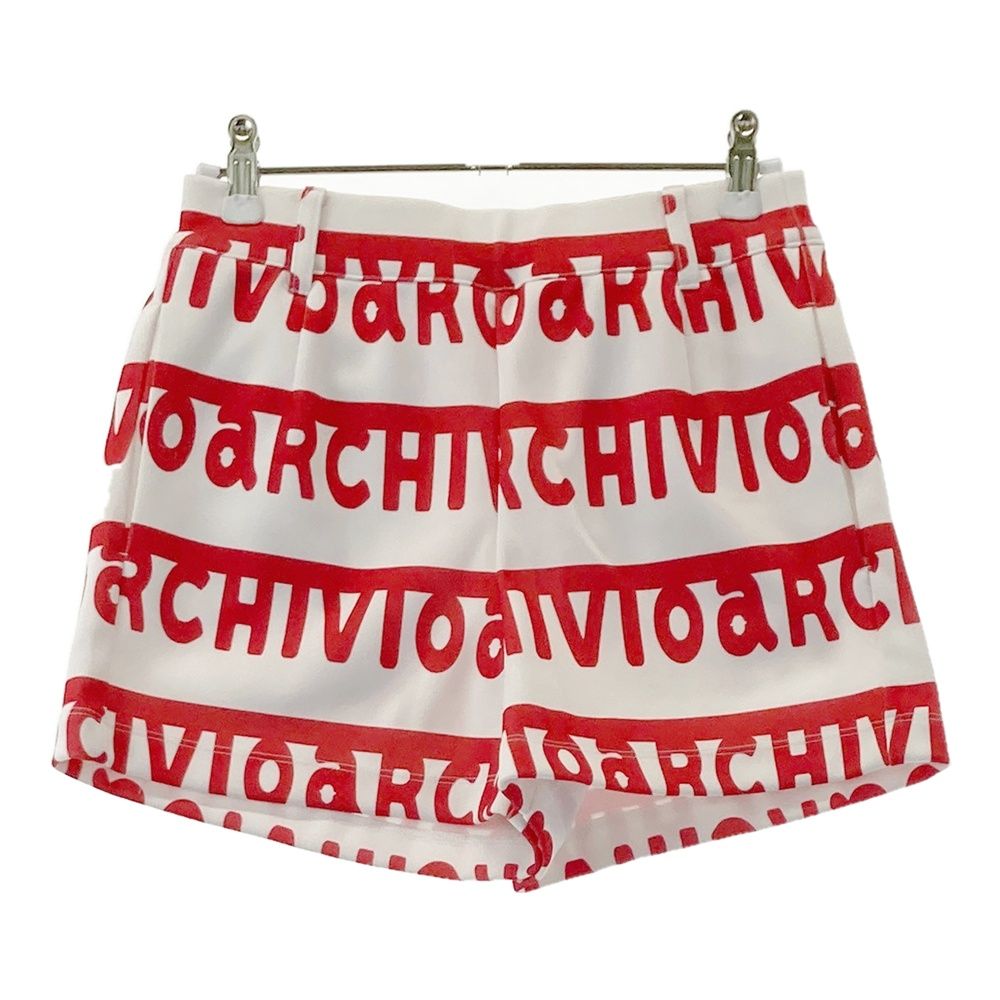 archivio アルチビオ ショートパンツ 赤　茶色　38 ゴルフウェア サイズ：36 ARCHIVIO アルチビオ ショートパンツ ロゴ柄 レッド系