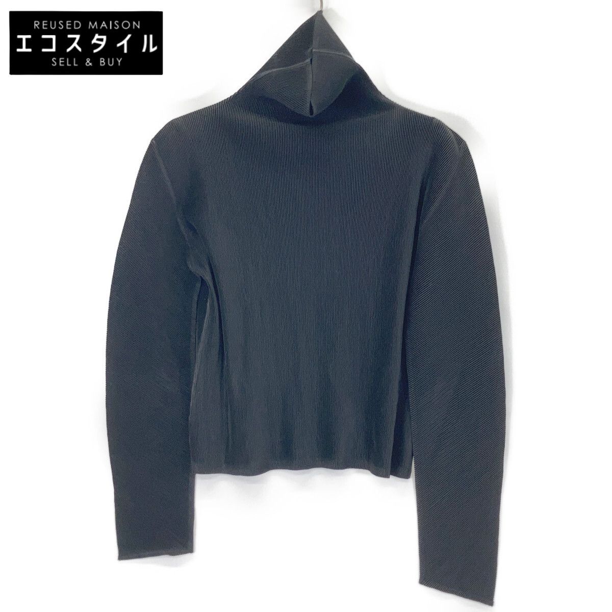 PLEATS PLEASE プリーツプリーズ PP23-FK366 ﾌﾞﾗｯｸ ﾊｲﾈｯｸ ﾌﾟﾘｰﾂ 長袖ｶｯﾄｿｰ 3 7,755円