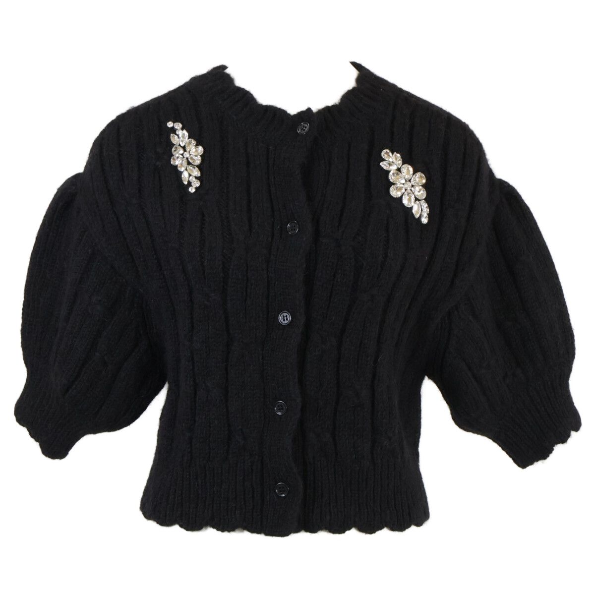 Simone Rocha シモーネロシャ カーディガン XS 黒 【古着】【中古】【送料無料】 Simone Rocha - Simone Rocha シモーネロシャ カーディガン XS 黒