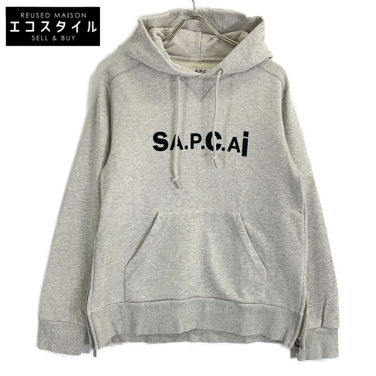 メンズ A.P.C. グレー　刺繍 ロゴ　パーカー Mサイズ A.P.C. ロゴ パーカー | グレー | FARFETCH JP A.P.C. グレー ロゴ