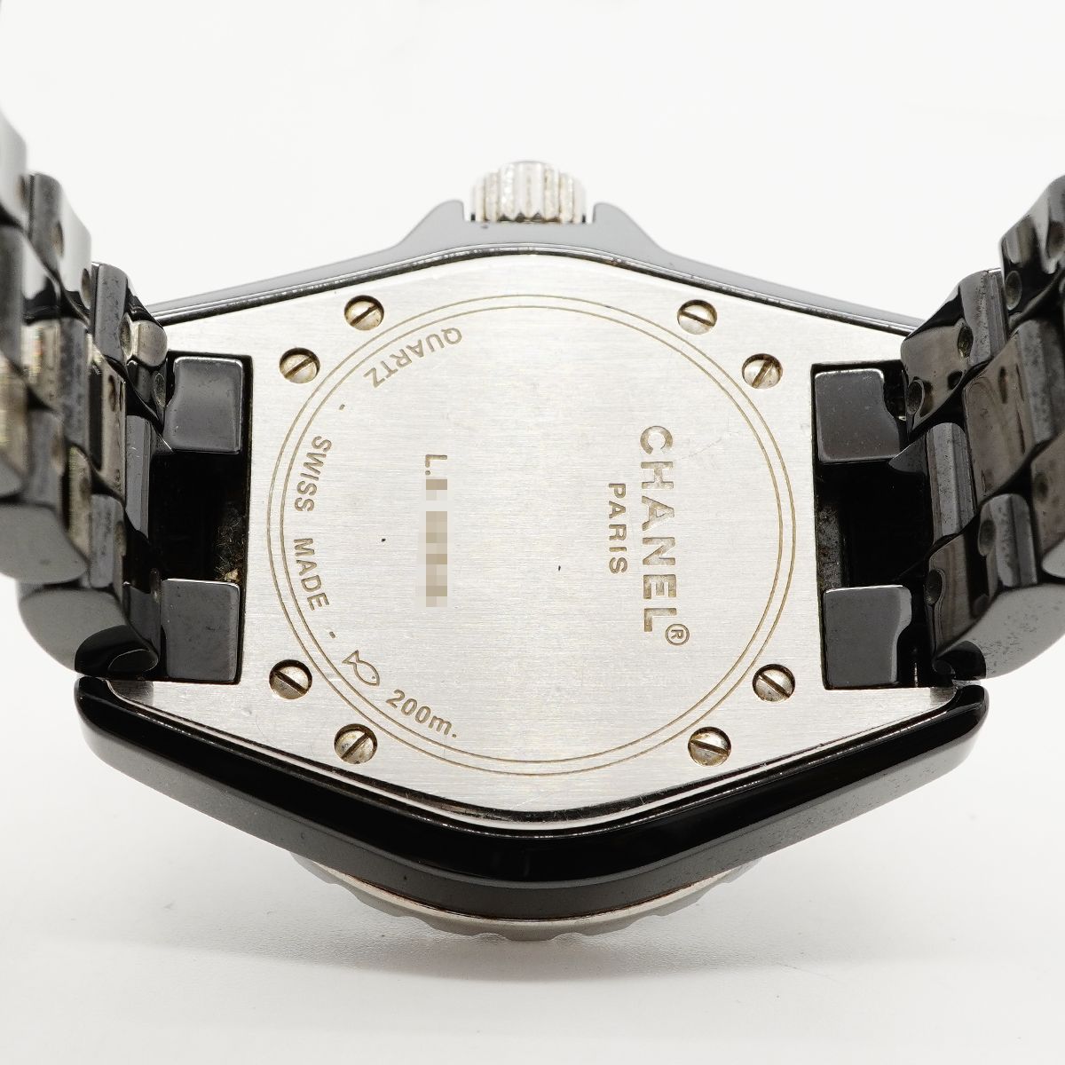 6wea0013】シャネル J12 H1625 黒文字盤【中古】腕時計 レディース