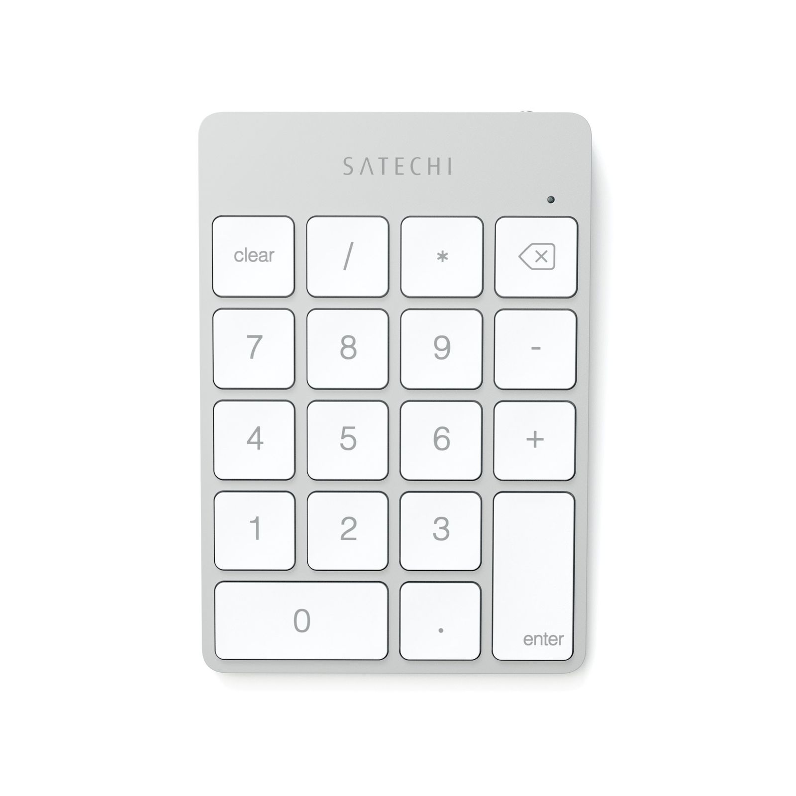 SATECHI 18キー スリム Bluetooth テンキーパッド – US 英語配列 無線 アルミ 薄型 Micro USB 充電対応ワイヤレス数字 キーボード – MacBook Air & Pro、Mac Mini、iPad、iMac、iPh ...