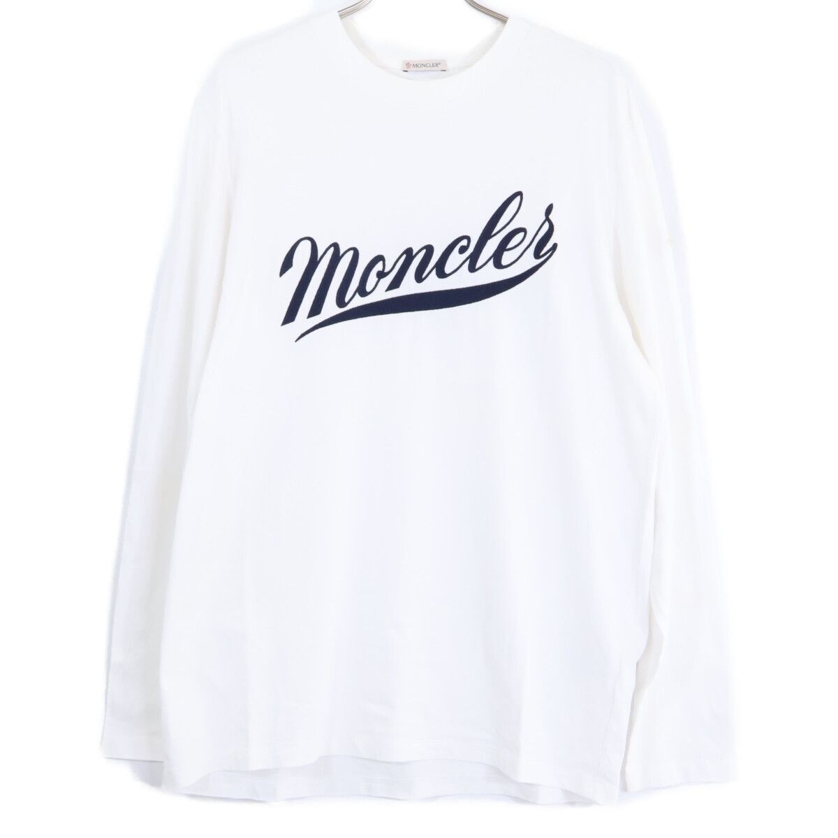 み*ん様 MONCLER 長袖カットソー ホワイト ワッペン付き MONCLER