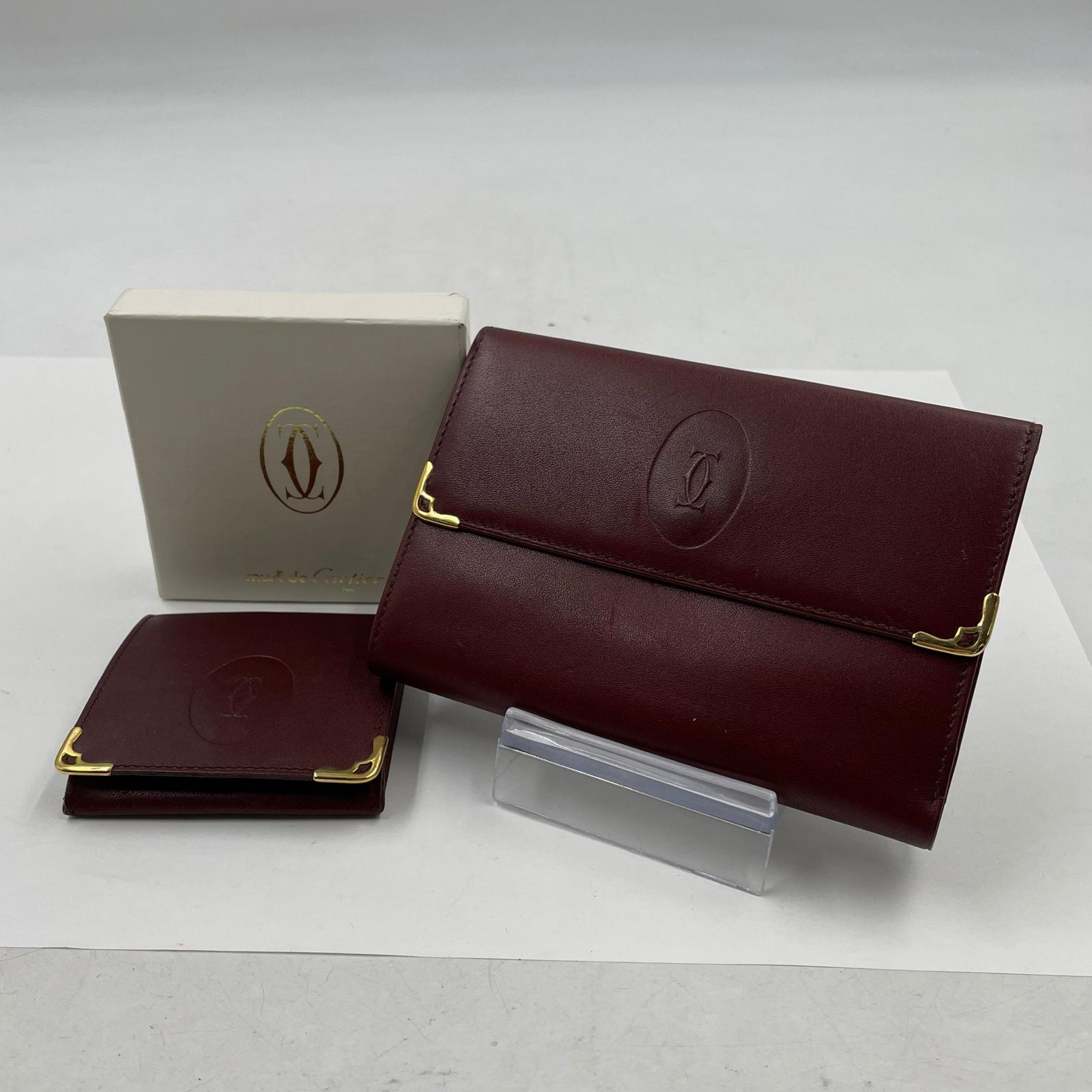 CARTIER カルティエ 極美品 マスト ドゥ カルティエ 長財布 スクエア 