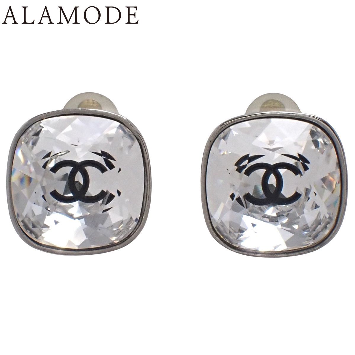 CHANEL(シャネル) ココマーク ストーン イヤリング メタル イヤリング アクセサリー ジュエリー シルバー銀 レディース 40802190278【中古】【アラモード】