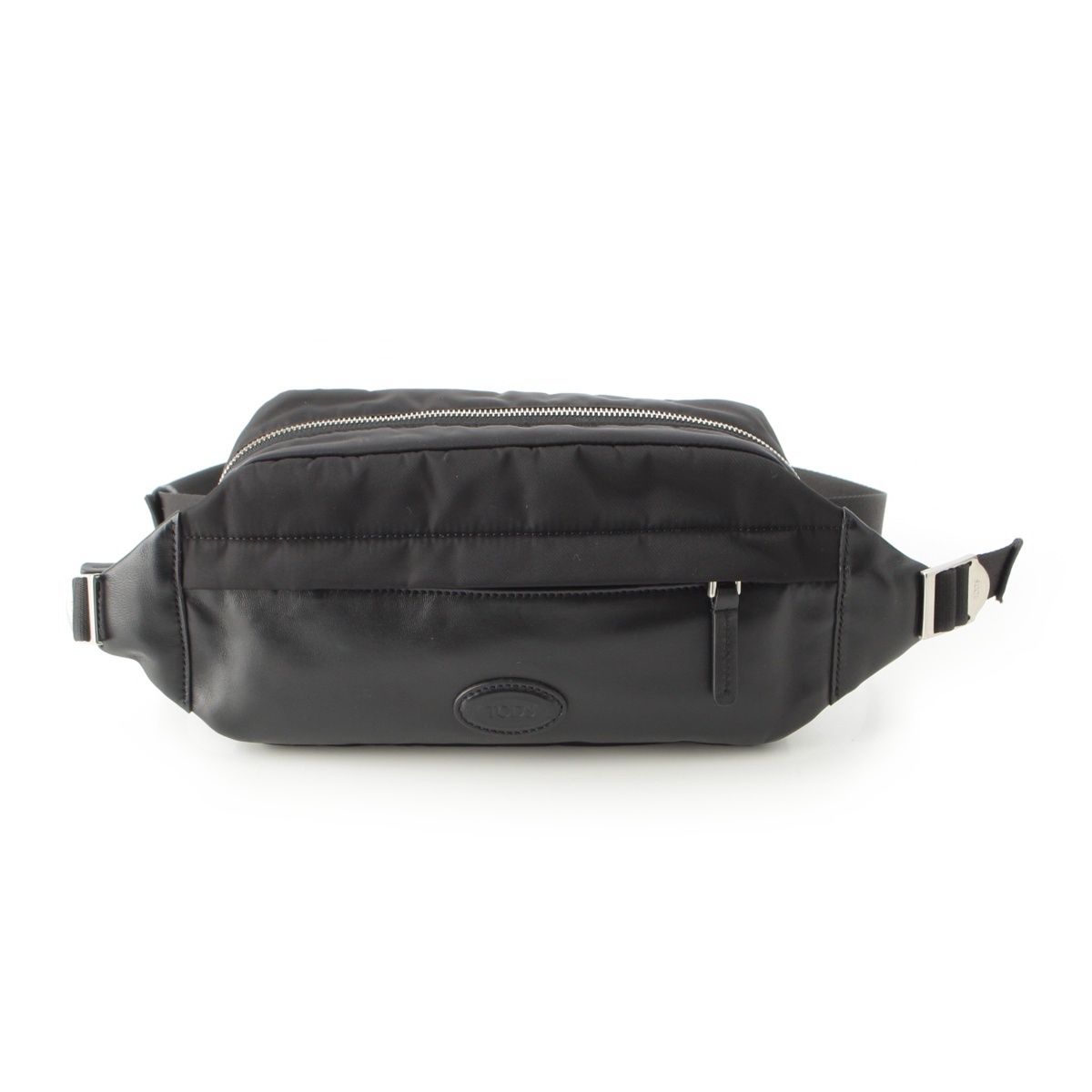 トッズ ファブリック＆レザー TRK SLING ベルト ミニ ウエストバッグ XBMTRKX0100SPFB999 ブラック【中古】