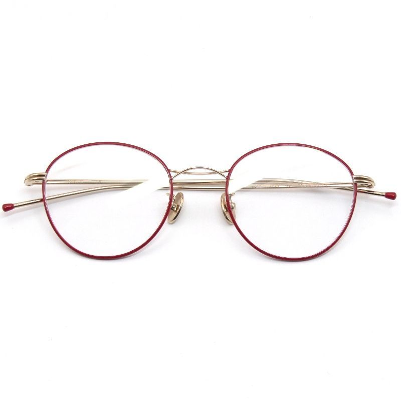 未使用 Mr.Gentleman EYEWEAR ミスタージェントルマン メガネフレーム JOHNNY II 日本製 ジョニー2 ボストン P Red Pink/Gold 61005413 未使用 Mr.Gentleman EYEWEAR ミスタージェントルマン メガネフレーム