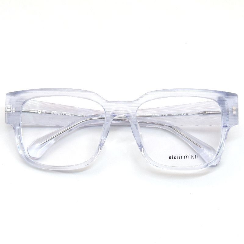 未使用 alain mikli アランミクリ メガネフレーム A03504M イタリア製 スクエア ばね丁番 USフィット 001 Crtystal 61005417 未使用 alain mikli アランミクリ メガネフレーム A03504M イタリア製