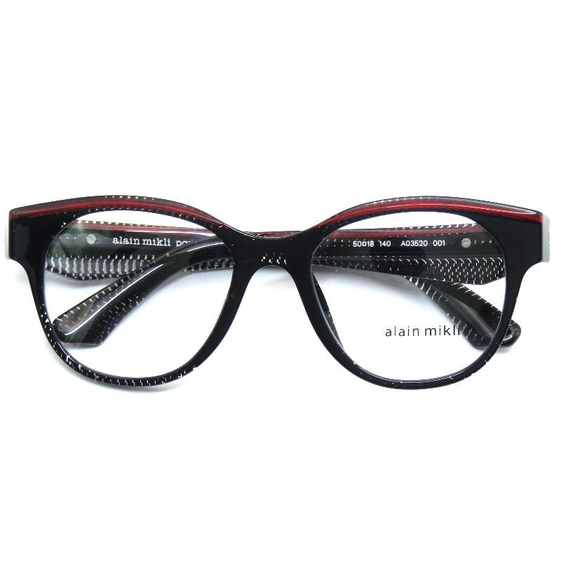 未使用 alain mikli アランミクリ メガネフレーム A03520 イタリア製 001 Pointillee black/rouge nacree 61005418 未使用 alain mikli アランミクリ メガネフレーム A03520 イタリア製