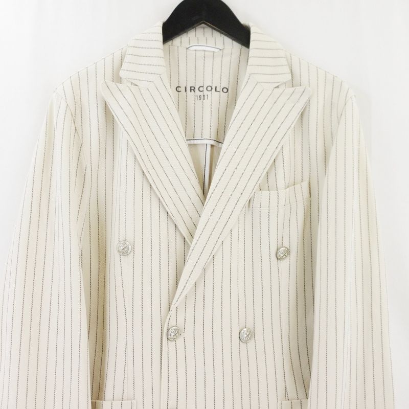 CIRCOLO1901 チルコロ1901 ダブルブレストジャケット 8CU179903 ピン