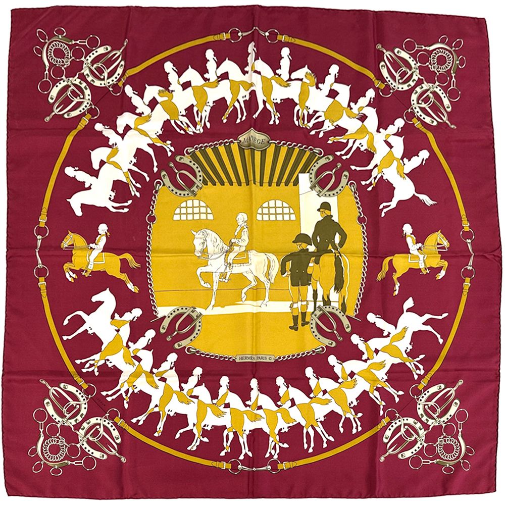 エルメス カレ 90 Grand Manege 大調教術 馬具スカーフ 楽天市場】【中古】エルメス スカーフ カレ90 Grand Manege 大調教術