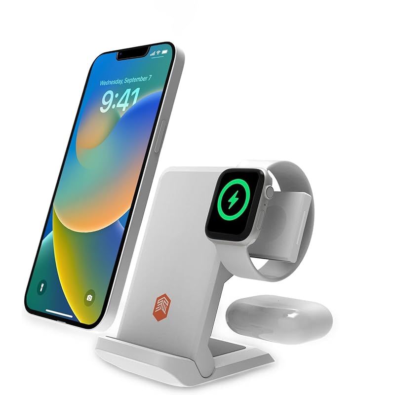 【新品】 STM ChargeTree: 3-in-1 折りたたみ式MagSafeワイヤレス充電ステーション(20W急速充電対応)素早くフル充電が可能折りたたみ式でコンパクトデスクやナイトスタンドのスペースを有効活用できます.IPhone16/16 Pro 0