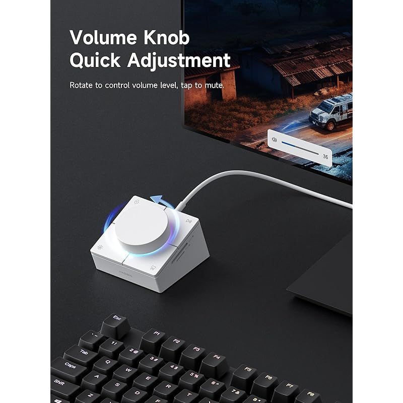 新品】 Hagibis ノブ USB Cハブ ショートカットボタン付き RGB Type-C
