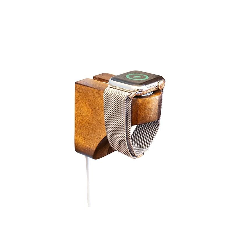 【新品】 ATP MODERN Apple Watch用壁掛け充電スタンド - 木製充電ドック - iWatch用木製充電ステーション - 3Mコマンドストリップ(アカシア) で壁に貼るだけ 0